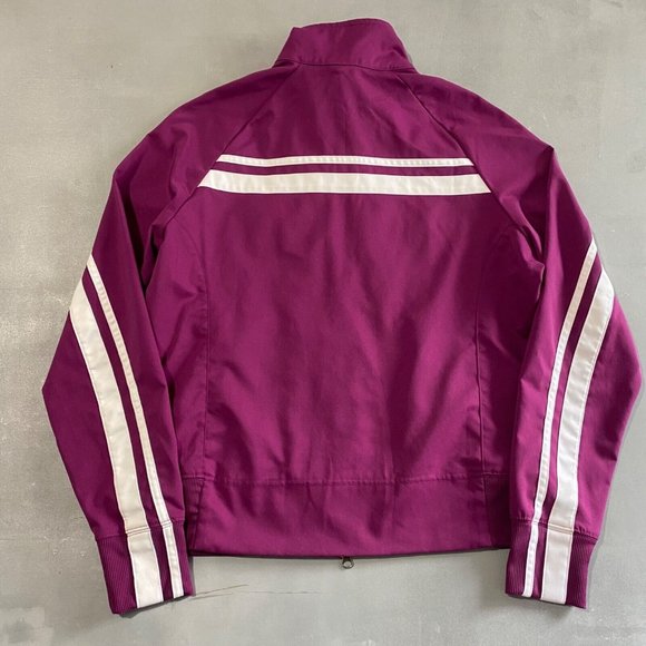 Nike Jacket Womens Size Medium Track purple white stretch full zip - Picture 4 of 9
